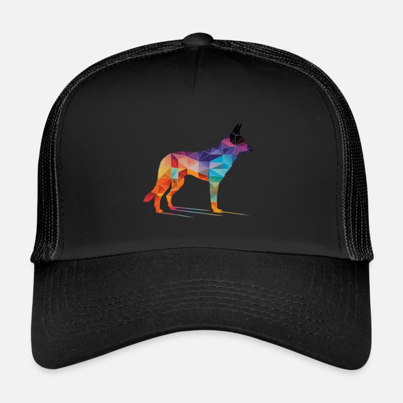 Chien coloré - Beau chien Casquette trucker 