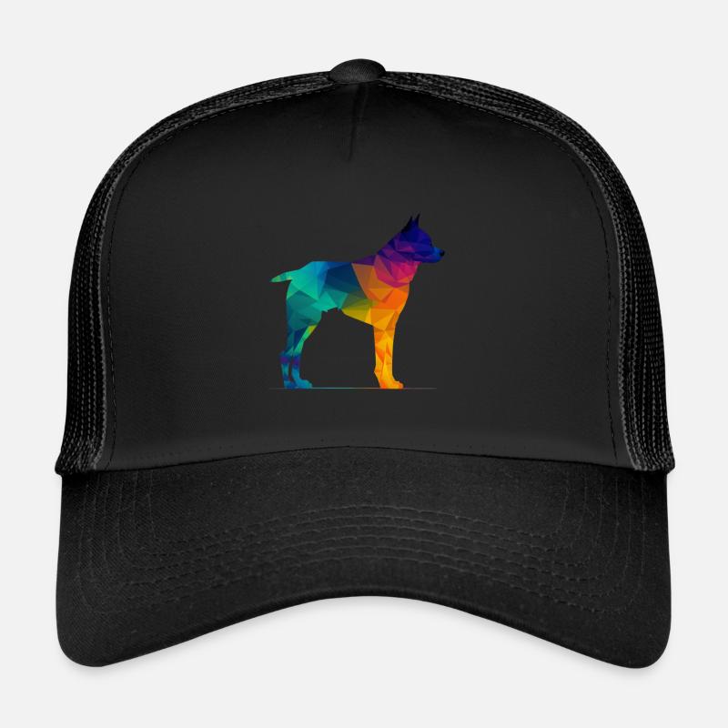 Chien coloré - Beau chien Casquette trucker 