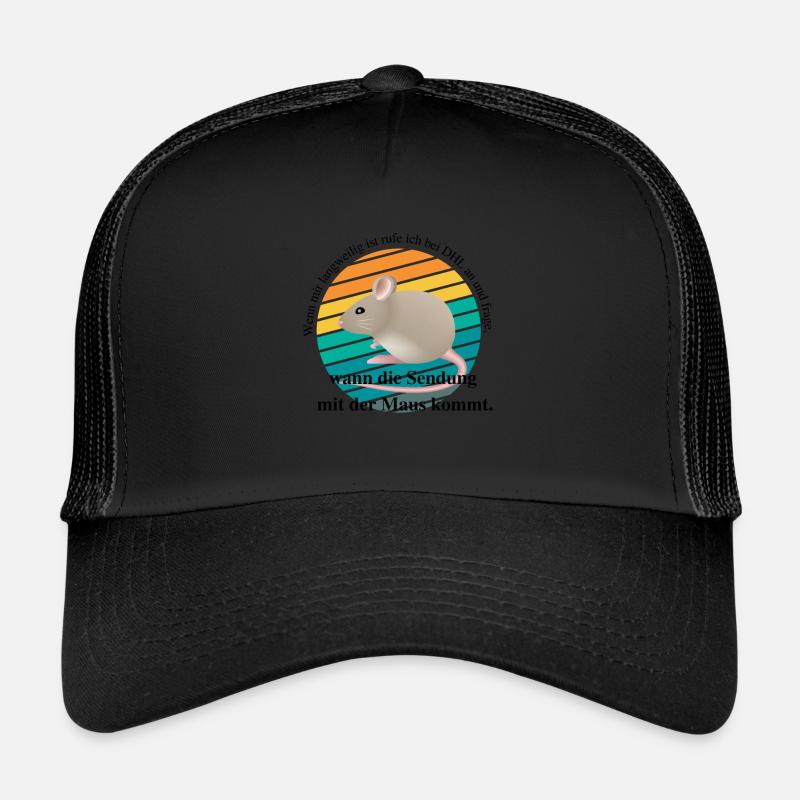 Wenn mir langweilig ist rufe ich bei DHL an und... - Trucker Cap - Schwarz/Schwarz