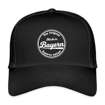 Daheim in Bavaria - Trucker Cap - Schwarz/Schwarz - Vorne