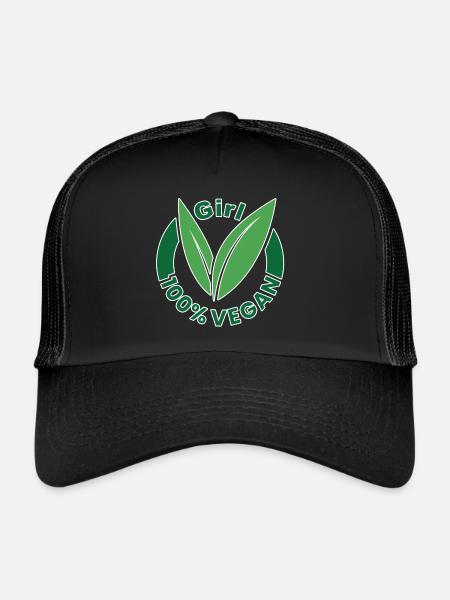 Vegan 100 - Trucker Cap - Schwarz/Schwarz - Vorne