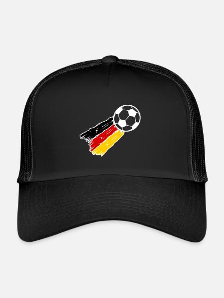 La fusée du football allemand - Casquette trucker  - noir/noir - Devant