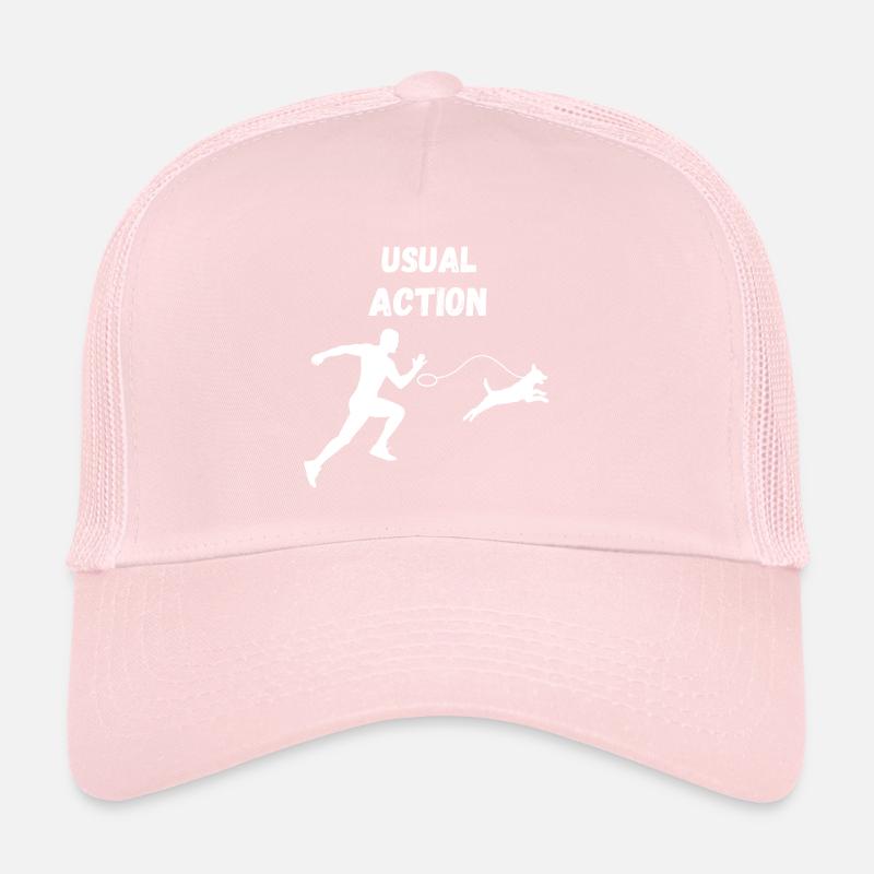 Funny dog walking Trucker Cap