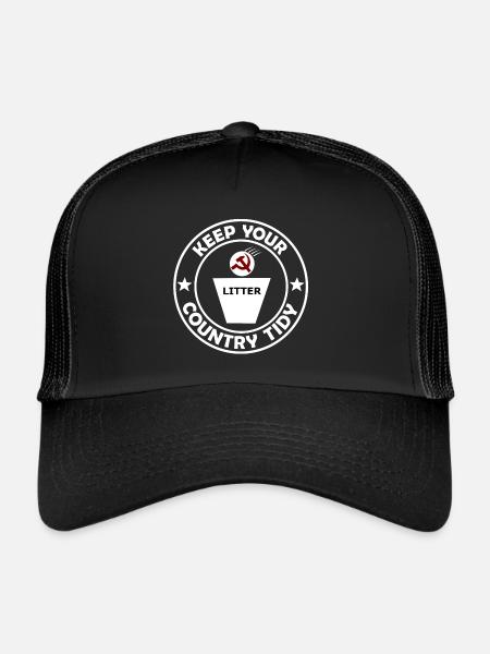 Les capitalistes - Casquette trucker  - noir/noir - Devant