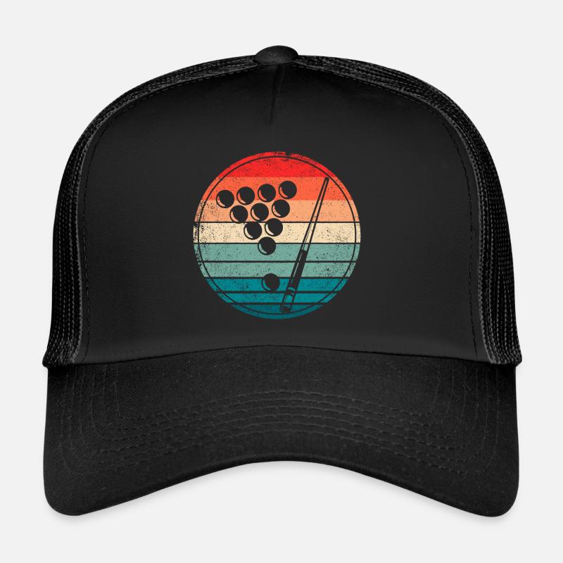 Retro Billiards Pool Player Trucker Cap