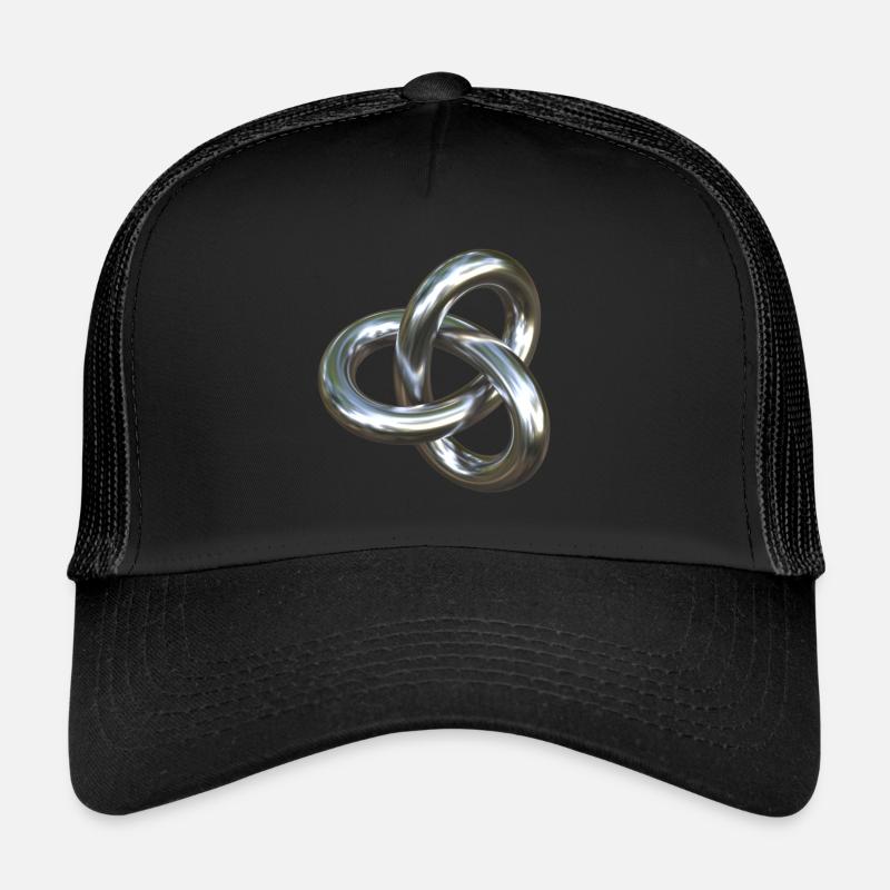 Torusknoten Silber 3D Trucker Cap