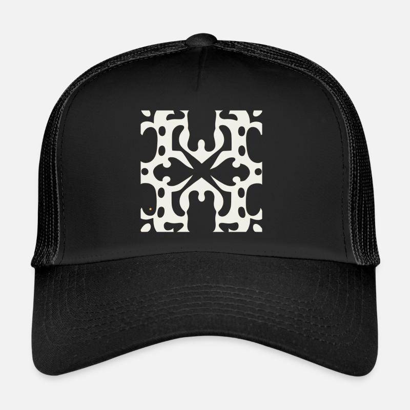 Abstraktes, elegantes weißes Graffiti-Design Trucker Cap