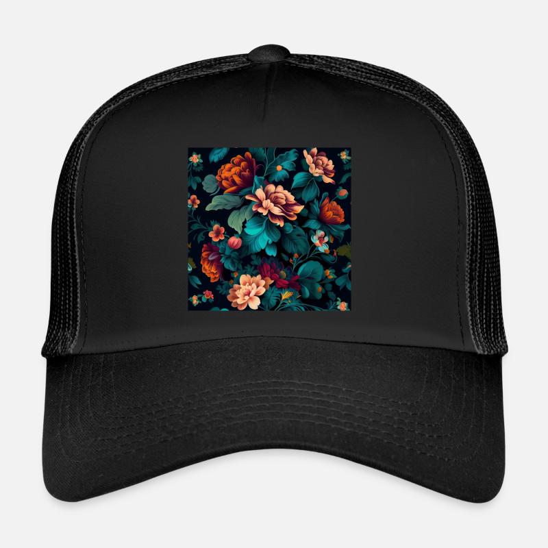 Motif de fleurs botaniques Casquette trucker 