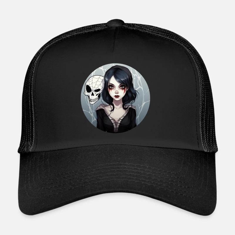 Gothic Girl - Trucker Cap - black/black