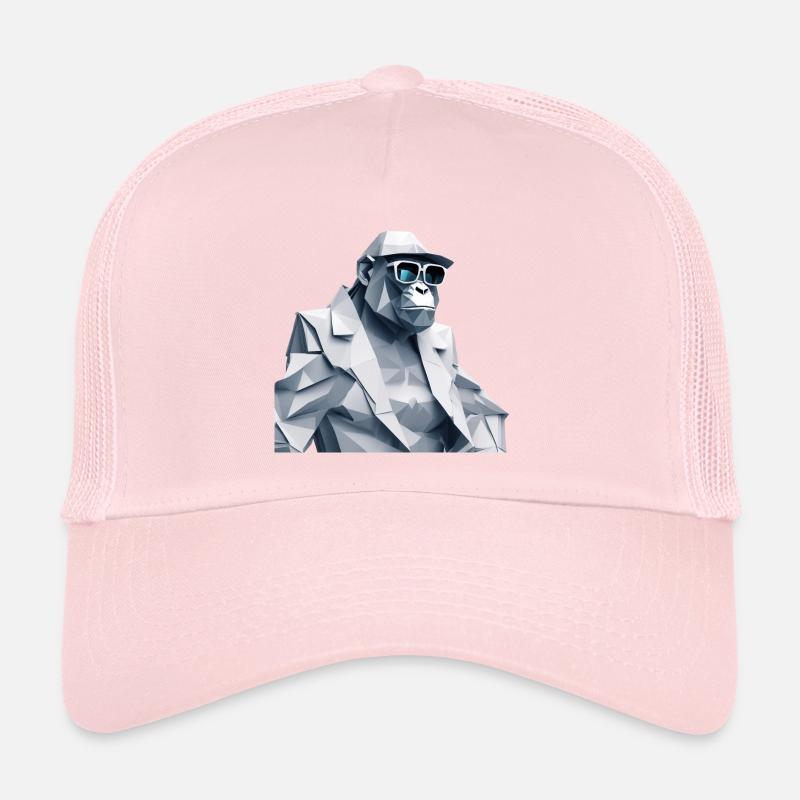 Singe cool en robe ridée Casquette trucker 