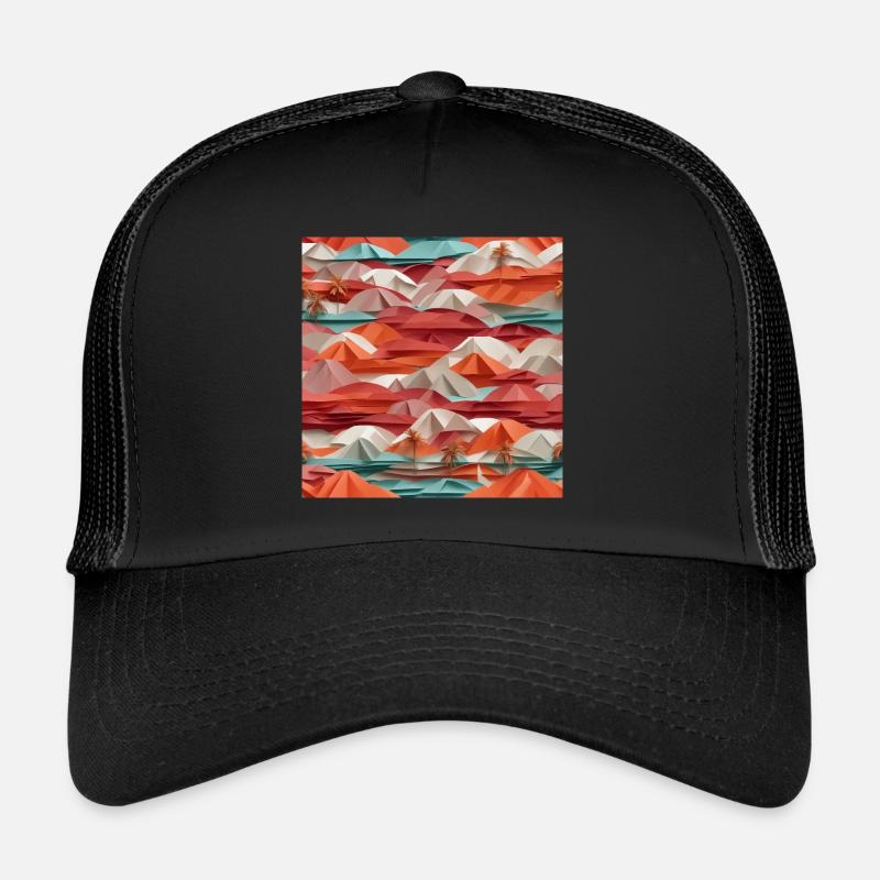 Origami Beach - Trucker Cap - black/black