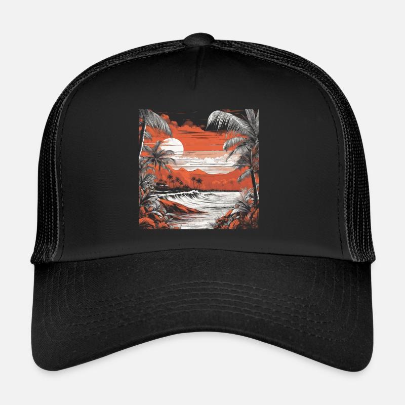 Vintage Beach Trucker Cap