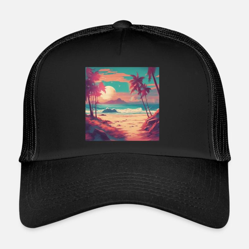 Vintage Beach Trucker Cap