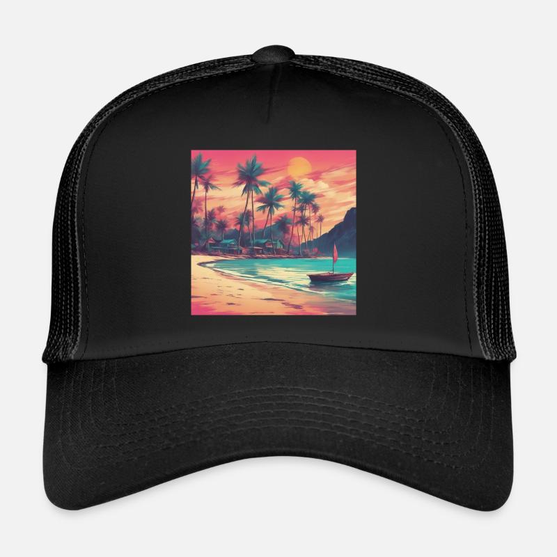 Vintage Beach Trucker Cap