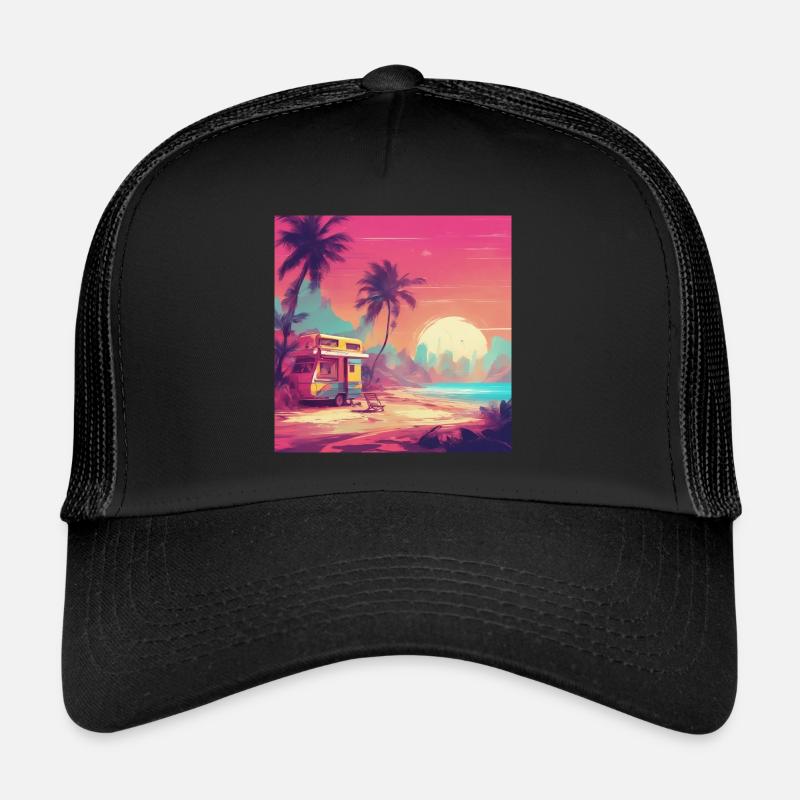 Vintage Beach Trucker Cap