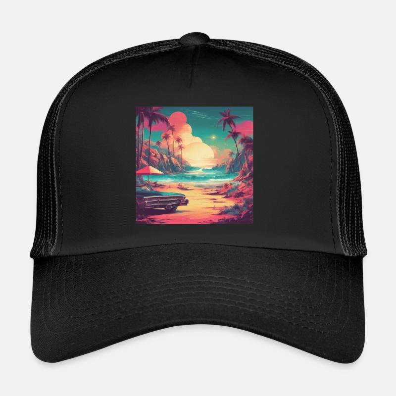 Vintage Beach Trucker Cap