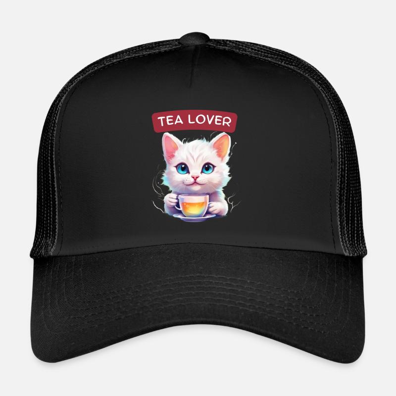 Cat with tea Trucker Cap
