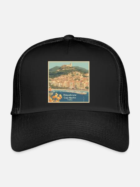 Vintage Poster France - Trucker Cap - black/black - Front