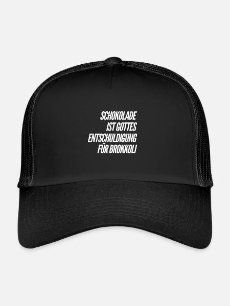 Brocoli ou chocolat ? - Casquette trucker  - noir/noir - Devant