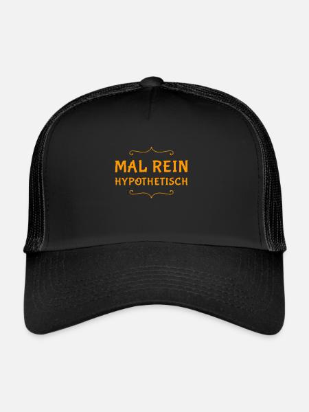 Let's be hypothetical - Trucker Cap - black/black - Front