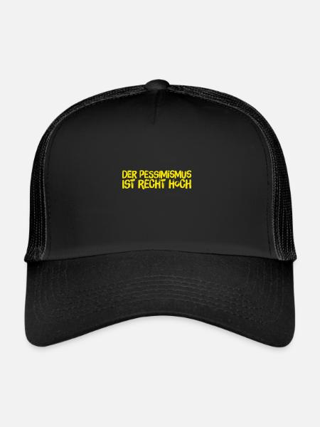 Je suis plutôt pessimiste - Casquette trucker  - noir/noir - Devant