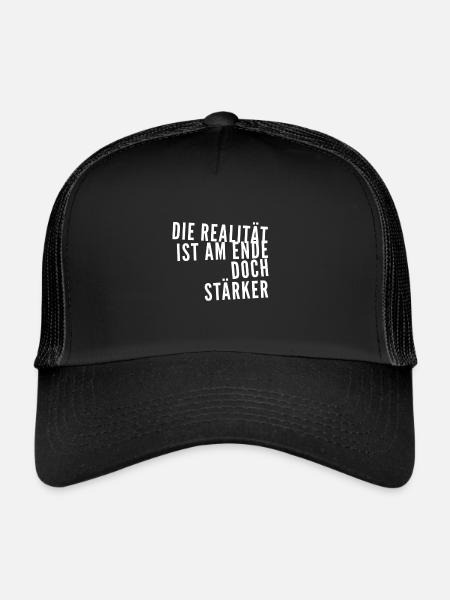the reality is stronger - Trucker Cap - black/black - Front