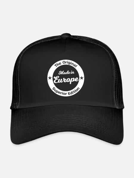 L’original d’Europe - Casquette trucker  - noir/noir - Devant