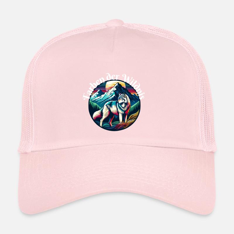 Couleurs de la conception du loup de la nature sauvage Casquette trucker 