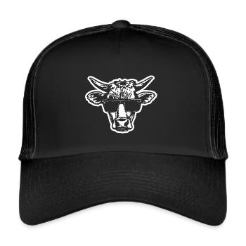 Kuh Kühe - Trucker Cap - Schwarz/Schwarz - Vorne