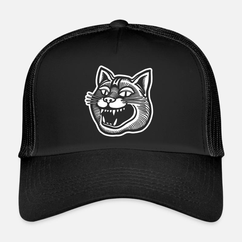 Chat Chats Chat Dame Chat Amoureux Chat Visage Casquette trucker 
