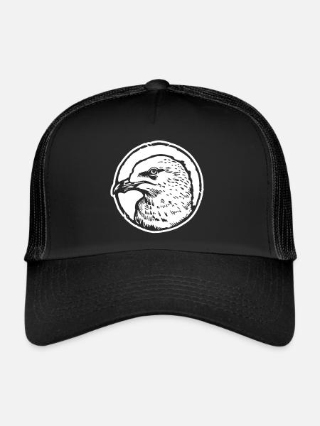 Mouette - Casquette trucker  - noir/noir - Devant