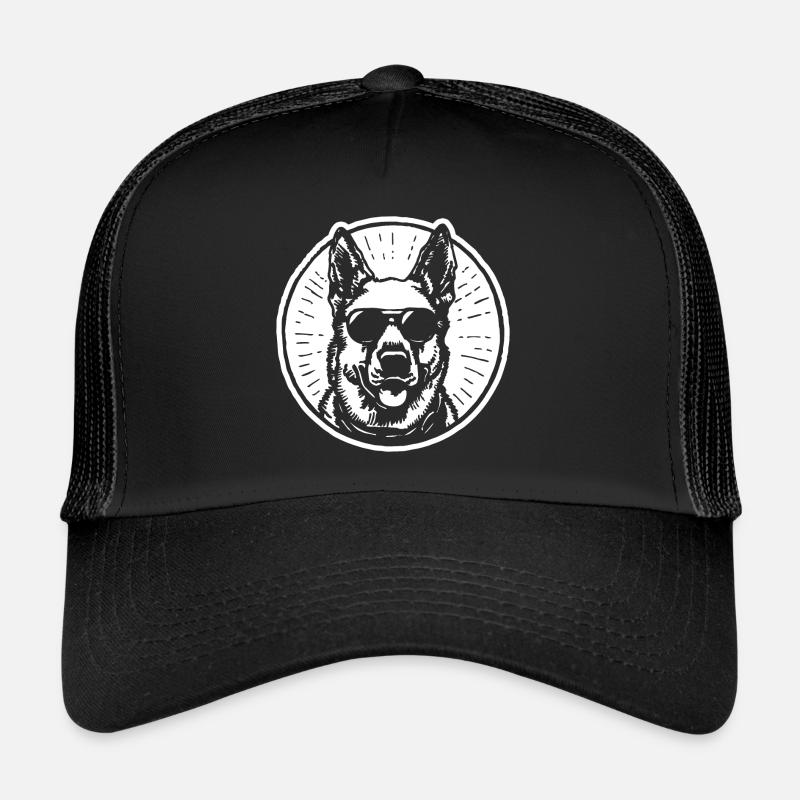 Schäferhund Hund Hundekopf Trucker Cap
