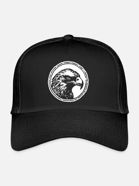 Eagle Eagle Head - Trucker Cap - black/black - Front
