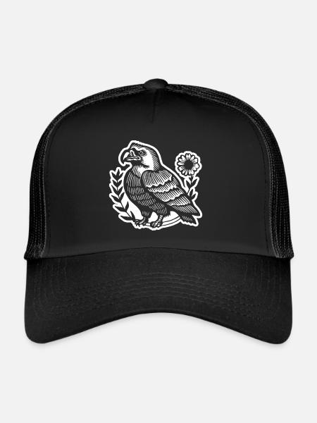 Eagle Eagle Head - Trucker Cap - black/black - Front