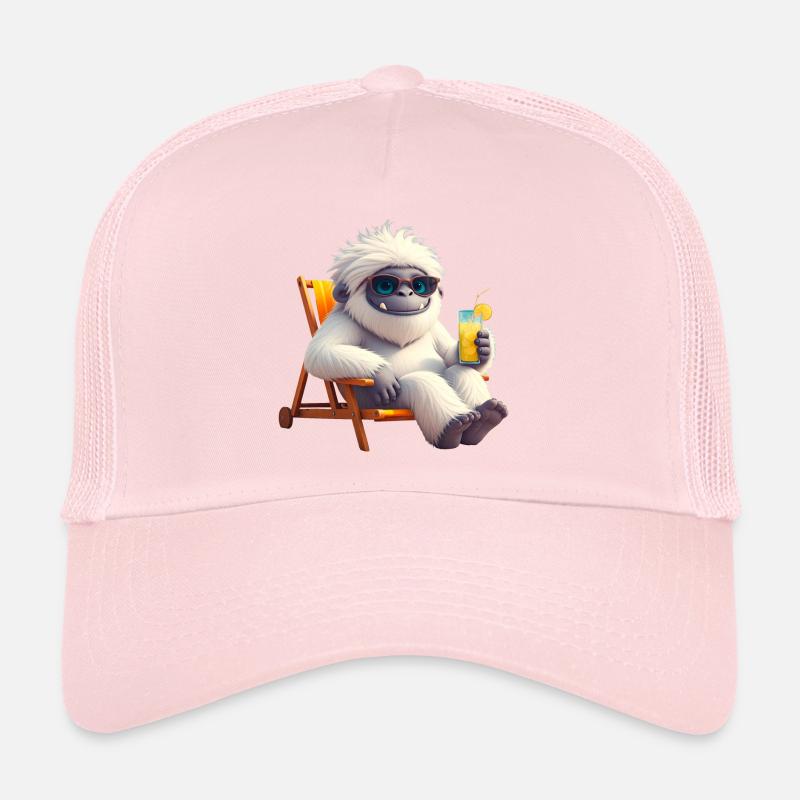 Yeti Monster dans une chaise longue Casquette trucker 