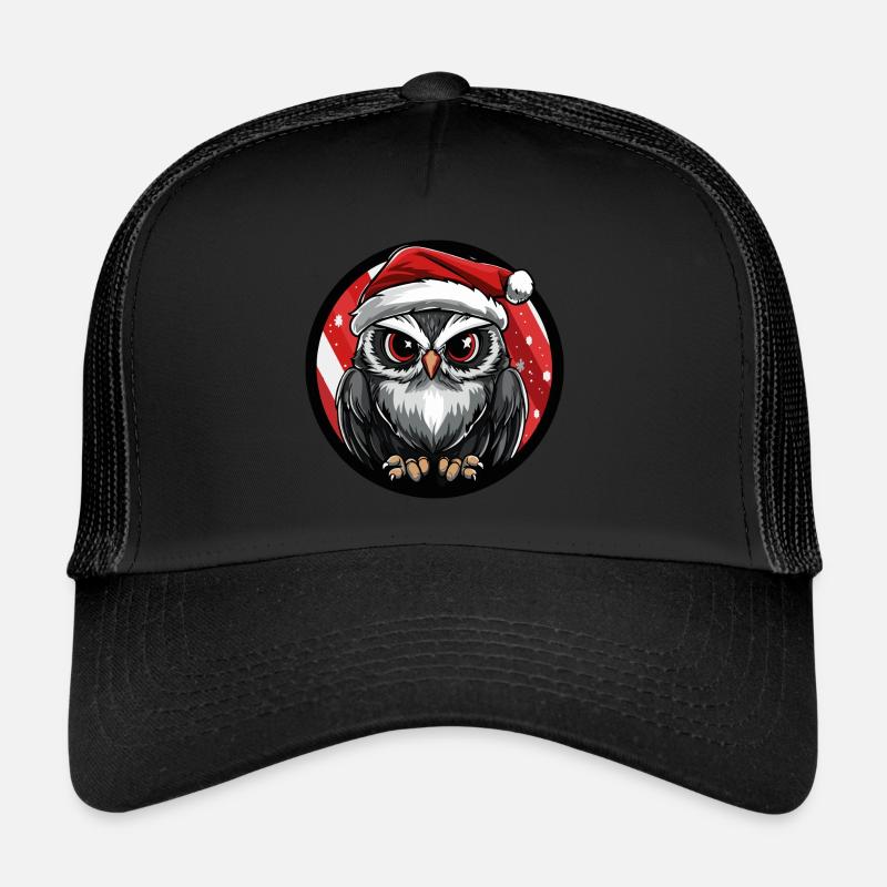 hibou Noël Noël Casquette trucker 