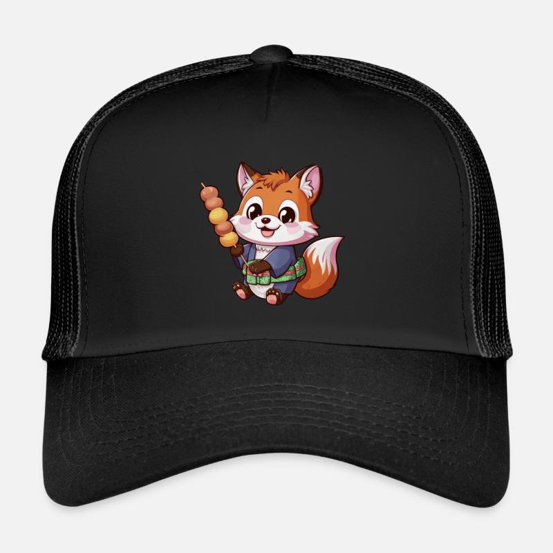 Kawaii Fox with Hanami Dango Trucker Cap