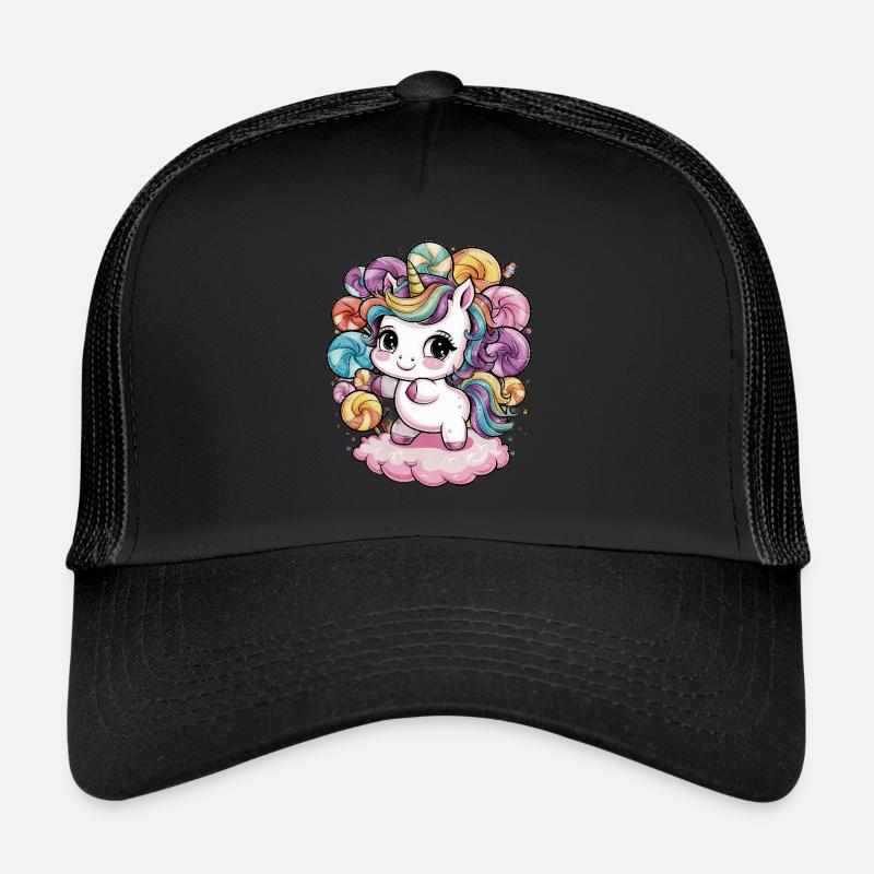 Kawaii Einhorn mit Süßigkeiten Trucker Cap