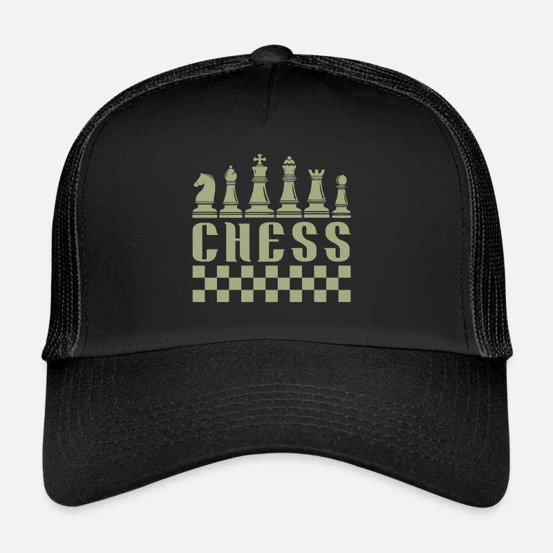 Think Retro Chess Player Geschenk Schach Sport Trucker Cap
