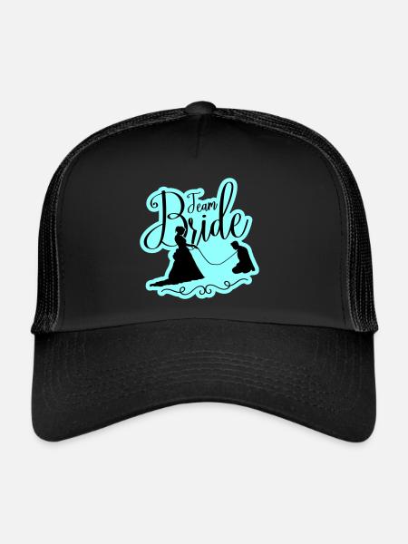 Équipe Mariée Mariage Poule - Casquette trucker  - noir/noir - Devant