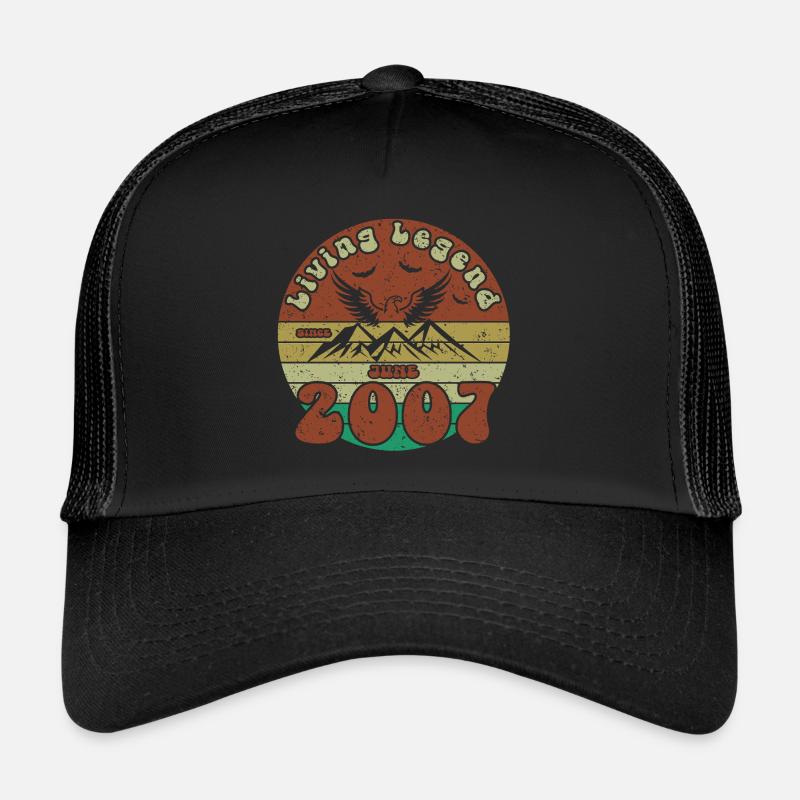 18. Geburtstag Living Legend since VIN 06/2007 - Trucker Cap - Schwarz/Schwarz