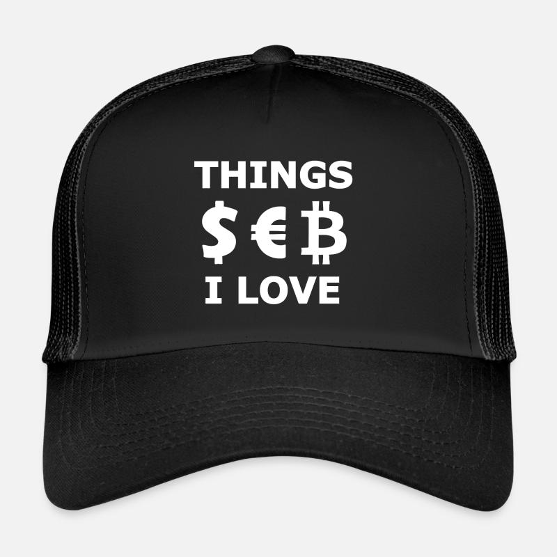 Dollar, Euro et Bitcoin Casquette trucker 