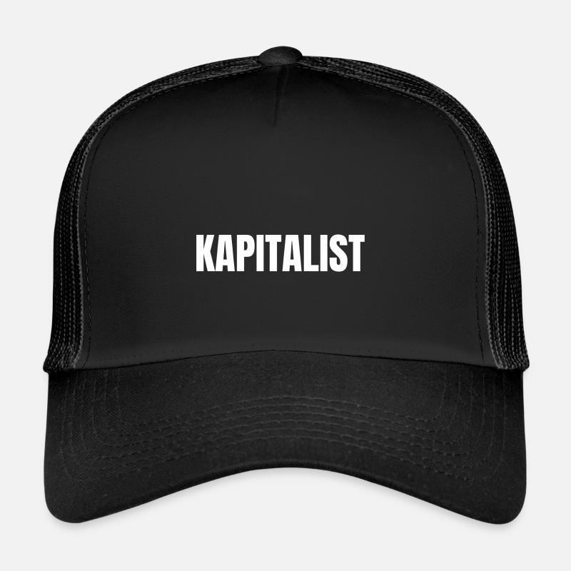 Kapitalist - Trucker Cap - Schwarz/Schwarz