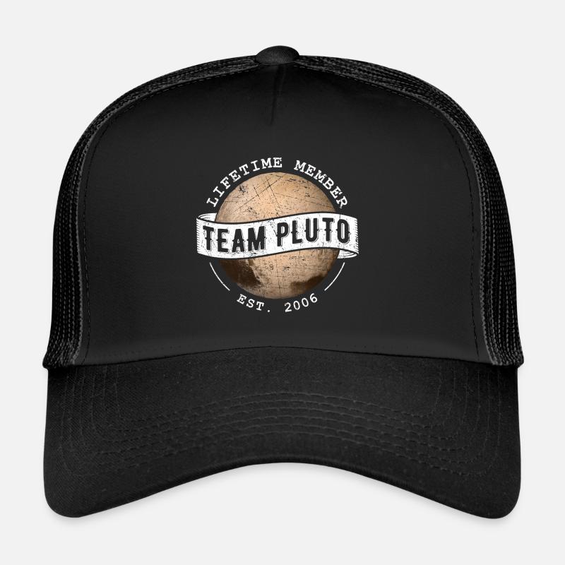 Team Pluto Geschenk - Trucker Cap - Schwarz/Schwarz