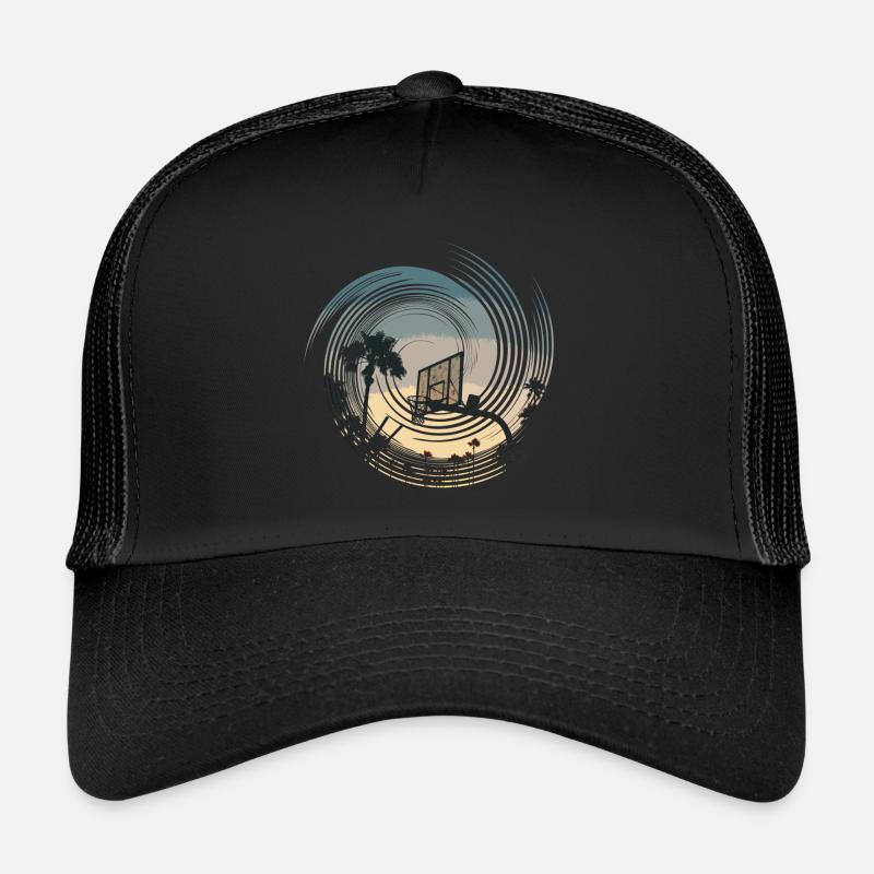 Basket-ball panier & palmiers Casquette trucker 
