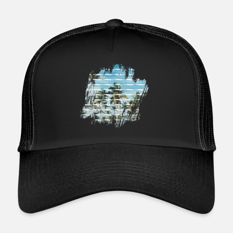 palmiers - Casquette trucker  - noir/noir