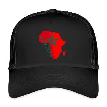 Maroc Afrique - Casquette trucker  - noir/noir - Devant