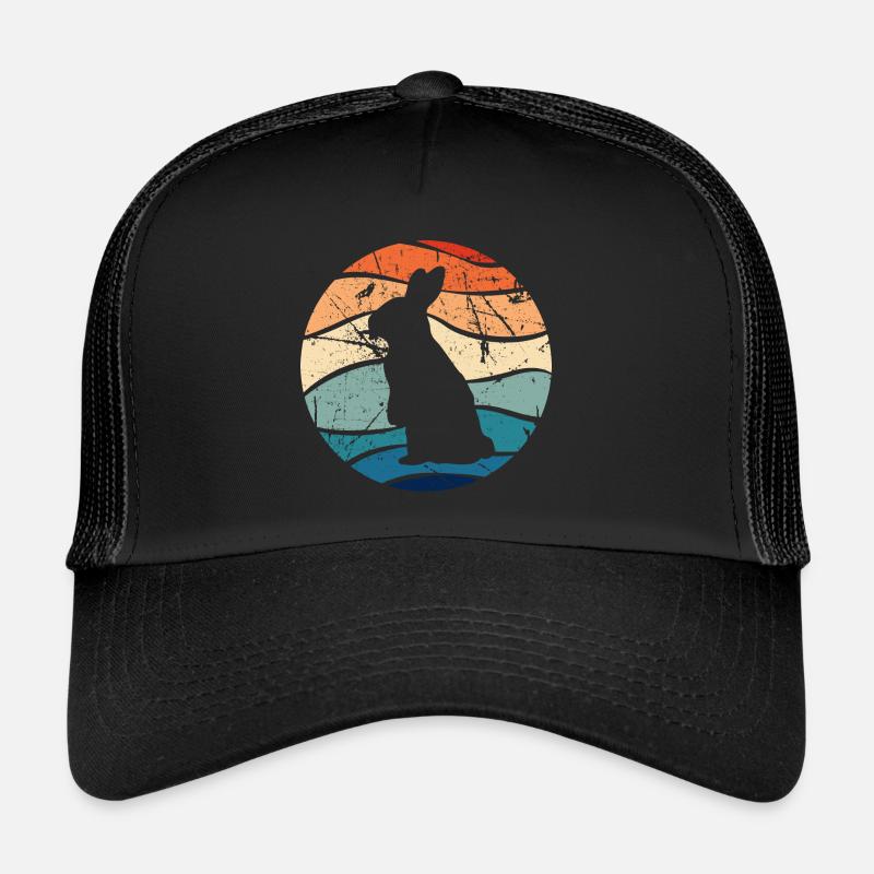 Lapin Lapin Lapin de Pâques Cadeau Rétro Lapin Casquette trucker 