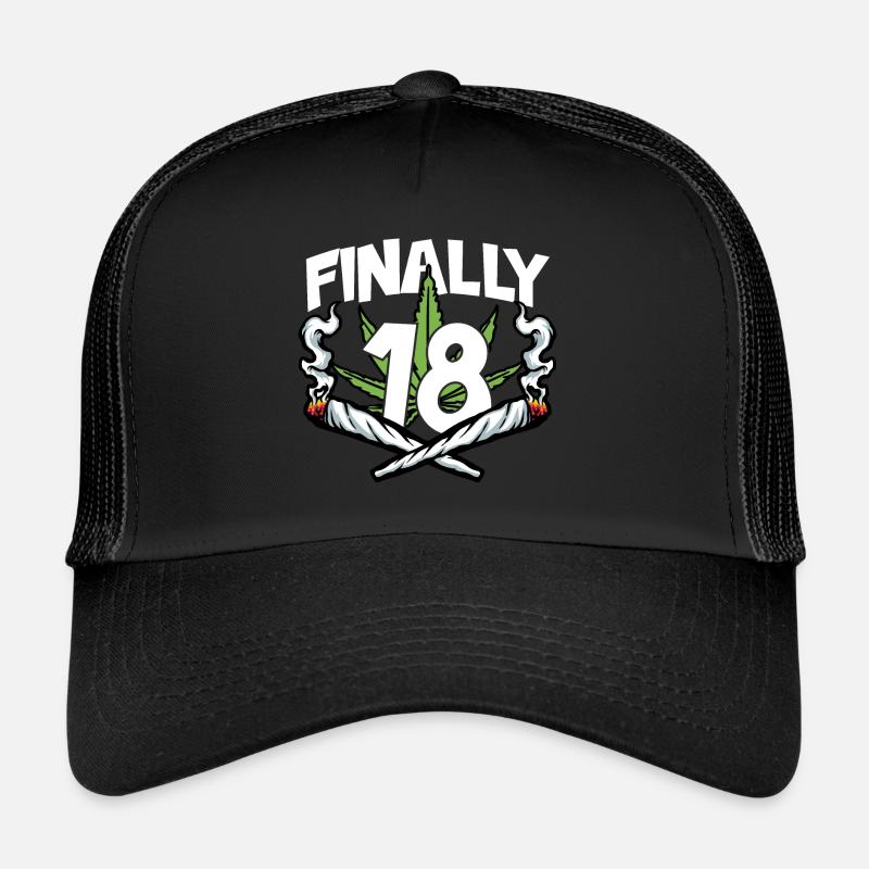 FINALLY 18 GEBURTSTAG 2004 KIFFEN CANNABIS Trucker Cap