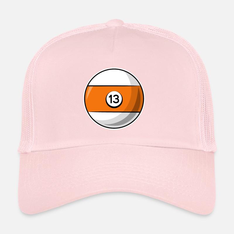Billardkugel 13 orange Billard dreizehn Trucker Cap